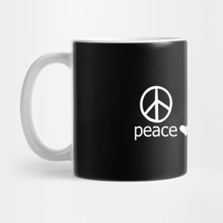 Peace love paw white Mug